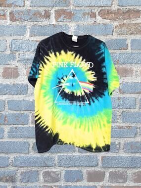 Pink Floyd Dark Side of the Moon Tie‑Dye T‑Shirt by Colortone – Unisex - Size XL